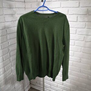 Banana Republic Men's Size XL Merino Wool Blend Green Loose Fit Sweater